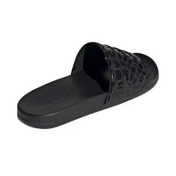 Adidas Adilette Comfort Slides Cloudfoam Sandals Black Women's 9 Men's 8 - Picture 6 of 10